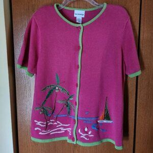 Women's Breckerridge Short Sleeve Cardigan  Size M. Vintage